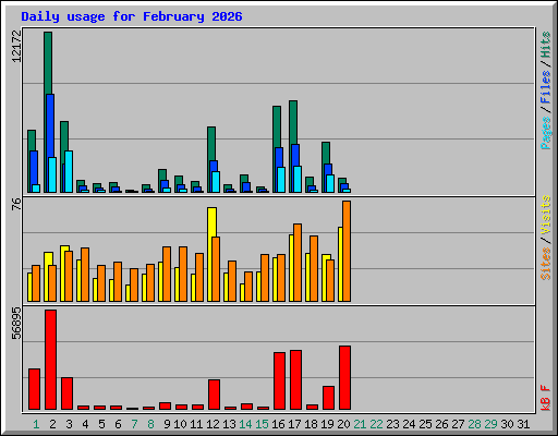 Daily usage for February 2026