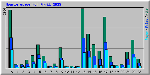 Hourly usage for April 2025