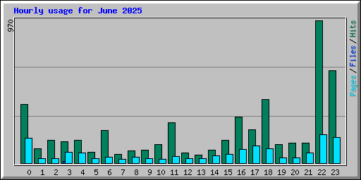 Hourly usage for June 2025