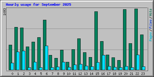 Hourly usage for September 2025