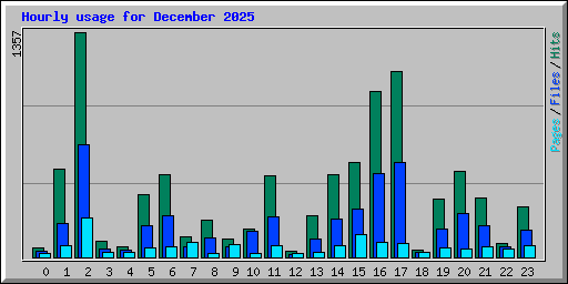 Hourly usage for December 2025
