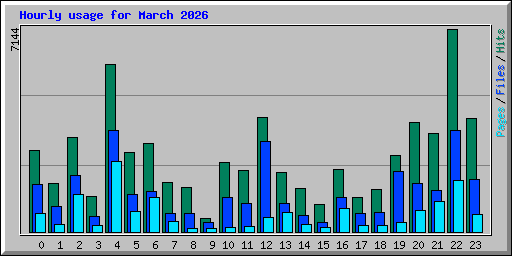 Hourly usage for March 2026