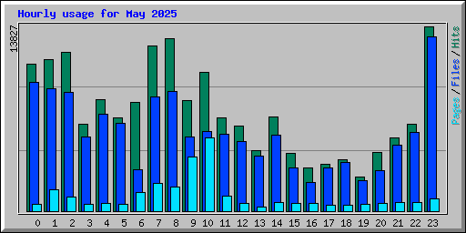 Hourly usage for May 2025