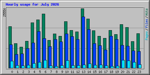Hourly usage for July 2026